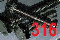 UNC Stainless Steel Hex Head Set Screws Full Thread 316